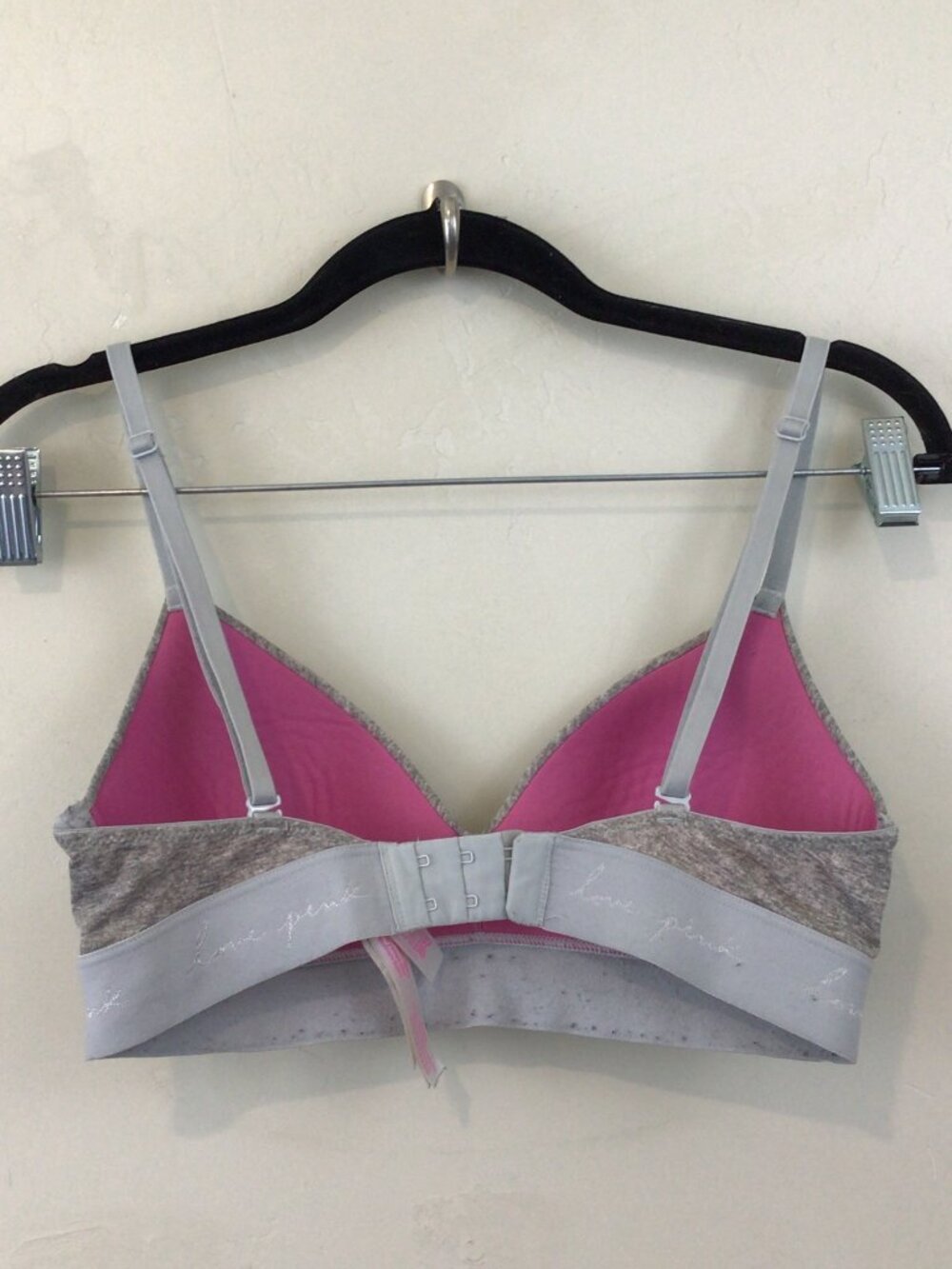 Pink Victoria's Secret Wear Everywhere WIreless Lightly Lined Bra 32C Gray - Picture 4 of 6